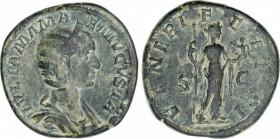 Roman Coins
Empire
Sestercio. Acuñada el 235 d.C. JULIA MAMAEA. Anv.: IVLIA MAMAEA AVGVSTA. Busto diademado a derecha. Rev.: VENERI FELICI S. C. Ven...