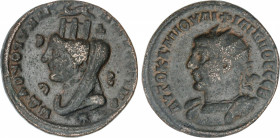 Roman Coins
Empire
AE 30. Acuñada el 244-249 d.C. FILIPO I. ANTIOCHIA AD ORONTEM. Anv.: Busto laureado a izquierda, alrededor leyenda. Rev.: Busto v...