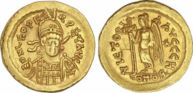 Roman Coins
Empire
Sólido. Acuñada el 457-474 d.C. LEÓN I. CONSTANTINOPLA. Anv.: D. N. LEO PERPET. AVG. Busto de frente con coraza, casco, lanza y e...