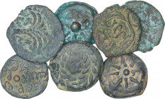 Roman Coins
Empire
Lote 7 cobres. AE. Incluye AE 17 Antoninus Felix (Judea), AE 17 Valerius Gratus (Judea), AE 17 Coponius (Judea) y 4 cobres de Jud...