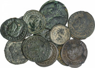 Roman Coins
Empire
Lote 15 monedas Cobres Bajo Imperio. AE. Incluye un cobre bizantino y un As tipo Jano Bifronte Repúbrica Romana. A EXAMINAR. BC a...