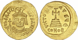 Byzantine Coins
Sólido. (610-641 d.C.). HERACLIO. CONSTANTINOPLA. Anv.: d. N. hERACLIS PP. AVI. Busto de frente con cruz. Rev.: VICTORIA AVGY E. En e...