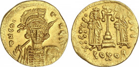 Byzantine Coins
Sólido. (668-685 d.C.). CONSTANTINO IV. CONSTANTINOPLA. Anv.: O. N. COS T Y P P. Busto de frente con casco y lanza. Rev.: VICTOA AVGY...