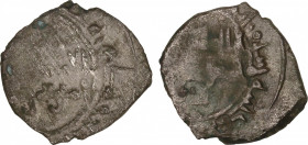 Al-Andalus and Islamic Coins
Taifa of Denia
Fracción de Dirham. (4)30H. HASAN BEN MUJAHID. DANIYA (Dénia). Anv.: Citando Abd Allah debajo. Rev.: Cit...