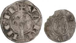 Medieval Coins
Catalonia-Aragon
Lote 2 monedas Òbol y Diner. JAUME I. VALENCIA. A EXAMINAR. Cru.VS-314, 317. MBC- y MBC.
