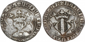 Medieval Coins
Catalonia-Aragon
Ral. MARTÍ. VALENCIA. Anv.: + MARTIN9. DEI. GRA.ARA. Busto coronado de frente. Rev.: + VALENCIE. MAIORICARVM. SAR. A...
