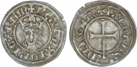 Medieval Coins
Catalonia-Aragon
Diner. JAUME II DE MALLORCA. MALLORCA. Anv.: Busto de frente con flequillo. 0,72 grs. Ve. Cu.Vs-542. MBC.
