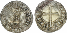 Medieval Coins
Catalonia-Aragon
Dobler. SANÇ DE MALLORCA. Anv.: + REX MAIORICAR. Busto de frente entre estrellas. Rev.: + SACIVS DEI GRA. Cruz latin...
