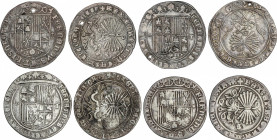 Spanish Monarchy
Ferdinand and Isabella
Lote 4 monedas 1 Real. GRANADA, SEVILLA, TOLEDO (2). (Un par con perforación). A EXAMINAR. AC-362, 422, 465 ...