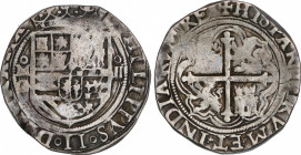 Spanish Monarchy
Philip II
4 Reales. S/F (1572-89). MÉXICO. O. Anv.: ¶/ O - Escudo - ¶. 13,60 grs. Acuñación parcialmente floja. AC-505. MBC-.
