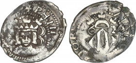 Spanish Monarchy
Philip III
Divuité. 1620. VALENCIA. 1,83 grs. Sin valor en anverso. AC-567. MBC.