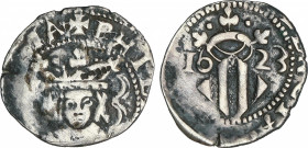 Spanish Monarchy
Philip IV
Divuité. 1623. VALENCIA. 1,47 grs. Sin valor en anverso. AC-812. MBC-/MBC.
