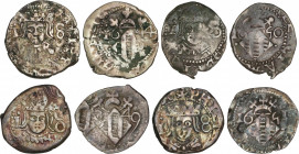 Spanish Monarchy
Philip IV
Lote 4 monedas Divuité. 1644, 1649, 1650 y 1651. VALENCIA. La de 1644 con oxidaciones. A EXAMINAR. AC-819, 822/24. MBC- a...