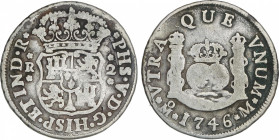 Spanish Monarchy
Philip V
2 Reales. 1746. MÉXICO. M. 6,39 grs. Columnario. AC-836. BC+/MBC-.