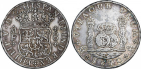 Spanish Monarchy
Philip V
8 Reales. 1740. MÉXICO. M.F. 26,63 grs. Columnario. Pátina. AC-1456. MBC.