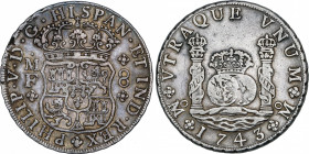 Spanish Monarchy
Philip V
8 Reales. 1743. MÉXICO. M.F. 26,76 grs. Columnario. Pátina en anverso. AC-1463. MBC+.