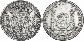 Spanish Monarchy
Philip V
8 Reales. 1746. MÉXICO. M.F. 26,86 grs. Columnario. (Pequeños golpecitos en reverso). AC-1470. MBC+.