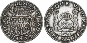 Spanish Monarchy
Philip V
8 Reales. 1747. MÉXICO. M.F. 26,82 grs. Columnario. Acuñación póstuma. Bonita pátina. AC-1472. EBC-.