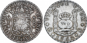 Spanish Monarchy
Ferdinand VI
8 Reales. 1752. MÉXICO. M.F. 26,98 grs. Columnario. (Levísimos golpecitos). Pátina. AC-477. MBC.