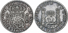 Spanish Monarchy
Ferdinand VI
8 Reales. 1754. MÉXICO. M.M. 26,90 grs. Columnario. Corona real e imperial sobre columnas. Bonita pátina. AC-487. MBC+...