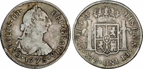 Spanish Monarchy
Charles III
4 Reales. 1773. LIMA. J.M. 13,07 grs. ESCASA. AC-832. MBC-.