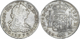 Spanish Monarchy
Charles III
8 Reales. 1776. LIMA. M.J. 26,23 grs. (Pequeñas oxidaciones). AC-1044. MBC/MBC+.