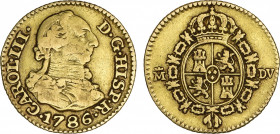 Spanish Monarchy
Charles III
1/2 Escudo. 1786. MADRID. D.V. 1,70 grs. AC-1280. MBC-/MBC.