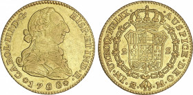 Spanish Monarchy
Charles III
2 Escudos. 1788/78. MADRID. 6,68 grs. Ligeras rayitas. AC-1372 var sobrefecha. MBC+.