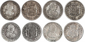 Spanish Monarchy
Charles IV
Lote 4 monedas 1/2 Real. 1794, 1801, 1805 y 1808. MÉXICO. A EXAMINAR. AC-277, 286, 291, 296. MBC a EBC-.