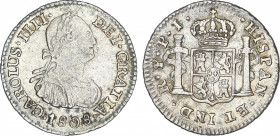 Spanish Monarchy
Charles IV
1/2 Real. 1808. POTOSÍ. P.J. 1,67 grs. AC-319. MBC+.