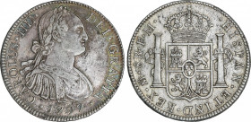Spanish Monarchy
Charles IV
8 Reales. 1797. MÉXICO. F.M. 26,83 grs. Ligera pátina irregular. AC-960. MBC+.