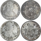 Spanish Monarchy
Charles IV
Lote 2 monedas 8 Reales. 1793 y 1800. MÉXICO. F.M. A EXAMINAR. AC-955, 965. MBC+ a EBC-.
