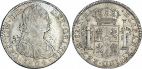 Spanish Monarchy
Charles IV
8 Reales. 1804. MÉXICO. T.H. 26,88 grs. (Leves oxidaciones limpiadas). AC-980. EBC.