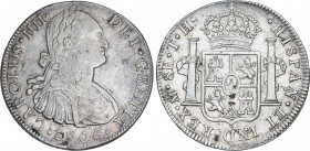 Spanish Monarchy
Charles IV
8 Reales. 1806. MÉXICO. T.H. 27,03 grs. Acuñación parcialmente floja. Restos de brillo original. AC-984. MBC+/EBC-.