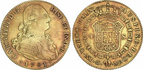 Spanish Monarchy
Charles IV
4 Escudos. 1791. MADRID. M.F. 13,39 grs. (Pequeño sobrante de metal en anverso). AC-1474. MBC.