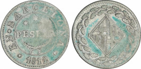Spanish Monarchy
Napoleonic Occupation of Catalonia
1 Peseta. BARCELONA. 5,71 grs. AR. (Manchitas). AC-36. BC+.
