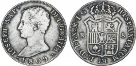 Spanish Monarchy
Joseph Napoleon
20 Reales. 1809. MADRID. A.I. 26,94 grs. Águila grande. AC-36. MBC-.