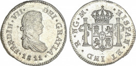 Spanish Monarchy
Ferdinand VII
1/2 Real. 1811. GUATEMALA. M. 1,68 grs. Busto pequeño. Ex colección Richard Stuart, ex Stacks Bower & Ponterio enero ...