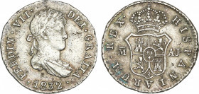 Spanish Monarchy
Ferdinand VII
1/2 Real. 1832. MADRID. A.J. 1,43 grs. (Golpecitos). AC-382. MBC+.