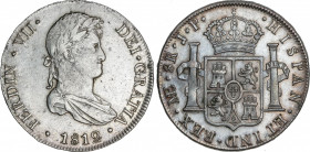 Spanish Monarchy
Ferdinand VII
8 Reales. 1812. LIMA. J.P. 26,73 grs. Ligera pátina en reverso. AC-1244. EBC.