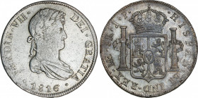 Spanish Monarchy
Ferdinand VII
8 Reales. 1816. LIMA. J.P. 26,84 grs. AC-1249. MBC+.