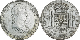 Spanish Monarchy
Ferdinand VII
8 Reales. 1819. LIMA. J.P. 26,62 grs. (Leves oxidaciones en anverso y pequeñas rayitas). AC-1252. MBC+/EBC-.