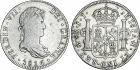 Spanish Monarchy
Ferdinand VII
8 Reales. 1816. MÉXICO. J.J. 26,84 grs. (Golpecitos). AC-1331. MBC/MBC+.