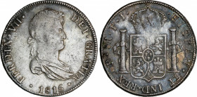 Spanish Monarchy
Ferdinand VII
8 Reales. 1815. POTOSÍ. P.J. 26,82 grs. Acuñación floja en parte. Pátina. AC-1379. MBC+.