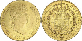 Spanish Monarchy
Ferdinand VII
4 Escudos. 1818. MADRID. G.J. 13,51 grs. Brillo original. AC-1714. EBC-/EBC.