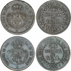 Spanish Monarchy
Elisabeth II
Lote 2 monedas Décima de Real. 1852 y 1853. SEGOVIA. AE. AC-144,146. MBC- a MBC.