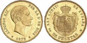 Alfonso XII
25 Pesetas. 1878 (*18-78). E.M.-M. EBC.