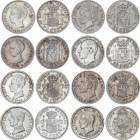 Lots and Collections
Lote 8 monedas 50 Céntimos. 1880 a 1926. ALFONSO XII (2) y XIII. Un busto de cada tipo. Todas diferentes. Destacan las de 1885, ...