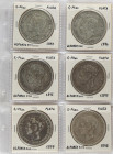 Lots and Collections
Lote 24 monedas 5 Pesetas. 1870 a 1899. GOBIERNO PROVISIONAL a ALFONSO XIII. 1870, 71 (*71), 75, 76, 77, 78, 79, 81, 82, 83, 84,...