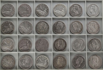 Lots and Collections
Lote 50 monedas 5 Pesetas. 1870 y 1871. GOBIERNO PROVISIONAL y AMADEO I. 20 monedas de 1870, 30 monedas de 1871 (*71), (*74). A ...